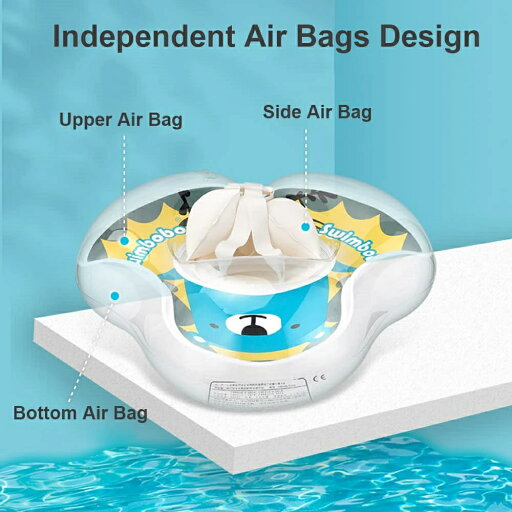 【新しい店SS限定】【送料無料】かわいいベビー プール フロート インフレータブル ベビー スイム フロート ベビー スイミング フロート リング 幼児 プール フロート 6-36ヶ月 赤ちゃん 男の子 女の子 スイム トレーナー フロート