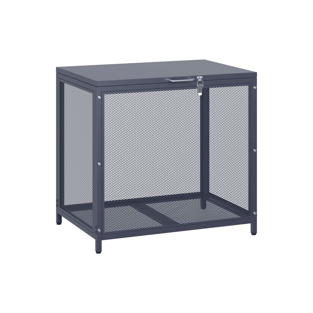 屋外用ゴミ収納ボックス 大容量 280L 蓋付き メッシュ通気性 脚付き ごみストッカー ベランダ ゴミ荒ら..