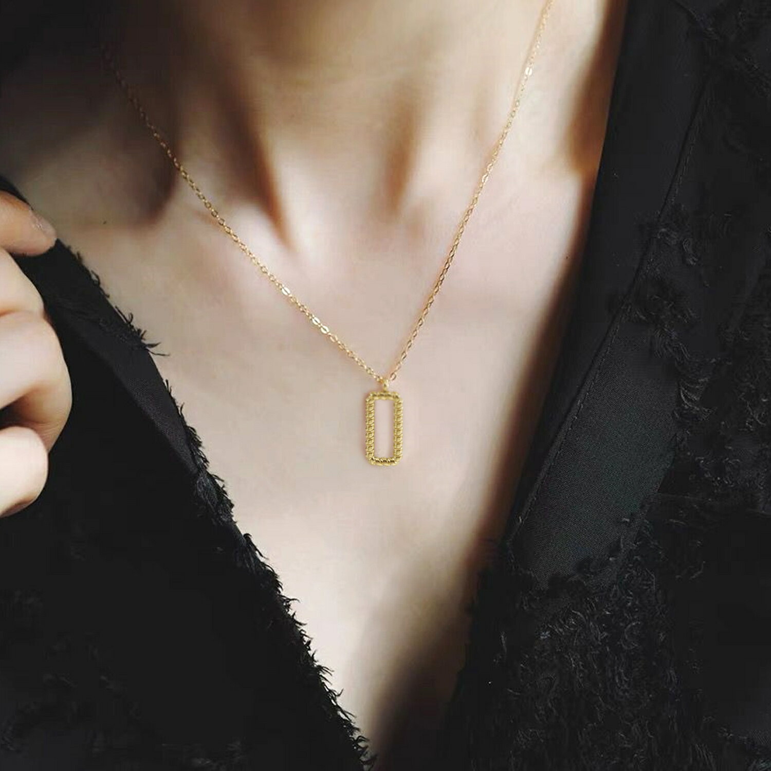 【任意の2点で 999 円Get!】麦穂 ネックレス 麦の穂チェーン女性 鎖骨チェーン 四角い 細い 金属アレルギー対応 18k ステンレス製 麦穂ペンダント ...