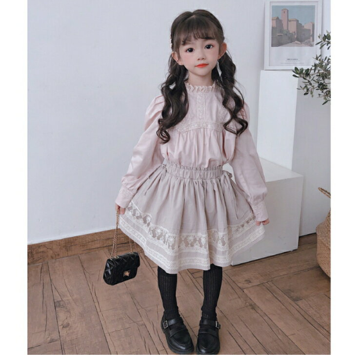 こども服 キッズ ブラウス 卒園式 入園式 発表会 フォーマル ガーリー トレンド アンティーク くすみカラー 100のみ