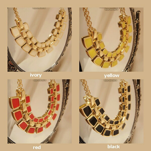 ビジューネックレス.エナメルカラー.レディースビジューネックレス.ビジューネックレス