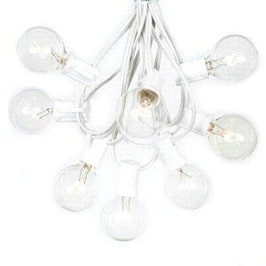 Outdoor Lighting Patio String Lights White 25球 G40 E12 7m 連結が可能　アウトドアーライティング　パティオストリングライト　ホワイト・イルミネーション・ライト・電飾・オープンカフェ・業務用・パーティ・ランプ・アメリカ・ガーデンライト・モチーフ