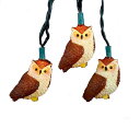 Brown Owl Party String Light Set 10球 フクロウ ストリングライト クリスマス イルミネーション 電飾 ふくろう パーティー アメリカ ガーデンライト ガーランドライト アメリカン