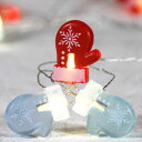 X'mas Gloves Wire String Lights 20LED イルミネーション ライト 電飾 ワイヤーライト 業務用 ガーデン フェアリーライト パーティー ストリングライト ガーデンライト アメリカ グローブ 手袋 Fairy Lighting