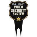 24 Hour Video Surveillance Security Camera System Yard Sign セキュリティー 防犯カメラ サイン 看板 プレート 警告 安全 確認 ヤードサイン 防犯