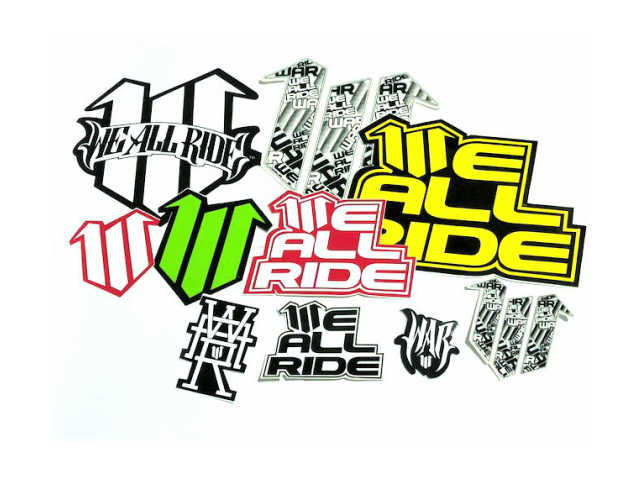 【SALE】WE ALL RIDE STICKER SET アソート10枚セット ウィーオールライド ステッカーパック 西海岸 FMX トゥイッチ フリースタイルモトクロス アメリカ カリフォルニア CA ダイカット アクションスポーツ MX サーフ BMX 【ネコポス】