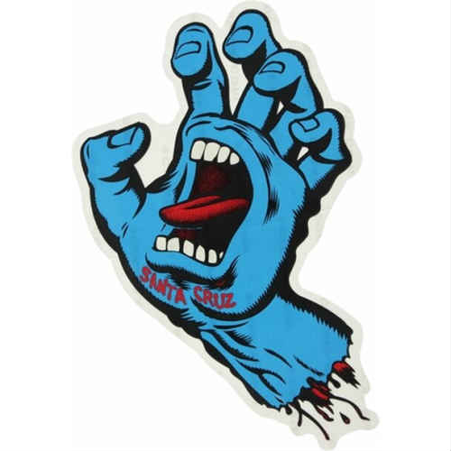 SANTA CRUZ SCREAMING HAND STICKER サンタクルーズ　スクリーミングハンド ステッカー アメリカ アメリカン シール SKATEBOARD スケートボード スケボー 【ネコポス】［並行輸入品］