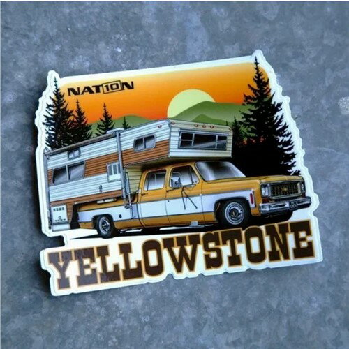 YELLOWSTONE C10 NATION STICKER イエローストーン シーテンネイション ステッカー アメ車 アメリカ シーテン Chevrolet トラックトークメディア シール デカール Decal シボレー 【ネコポス】