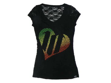 **WE ALL RIDE Rasta Heart Tee S ラスタ　ハート　Tシャツ・ブラック・レース・アクションスポーツ・CA・カリフォルニア・アメリカ・BMX・MX・FMX・サーフ・スケボー・フリースタイルモトクロス