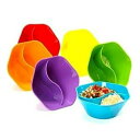 Double Dipper Bowls 6枚セット ダブル ディッパー ボウル ディップ プラスチックボウル 器 ディップ皿 パーティー パーティーグッズ デコレーション お皿 業務用 アウトドア BBQ キャンプ メキシカン アメリカン