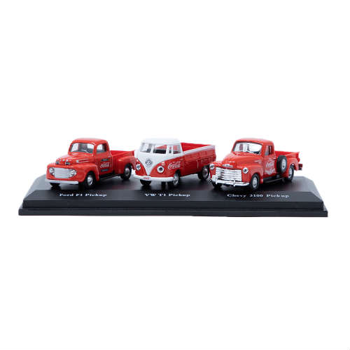 COCA COLA 1/72 Classic Pickups Set コカコーラ クラッシック ピックアップ セット ミニカー アメリカ USA アメ車 フォルクスワーゲン トラック フォード フォルクスワーゲン シボレー シェビー