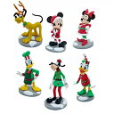 Mickey Mouse and Friends Holiday Figure Play Set ミッキー マウス アンド フレンド ホリデイ フィギュア プレイセット クリスマス フィギアセット ミッキーマウス ミニーマウス ドナルド デイジー グーフィー プルート アメリカ プレゼント ギフト Disney［並行輸入品］