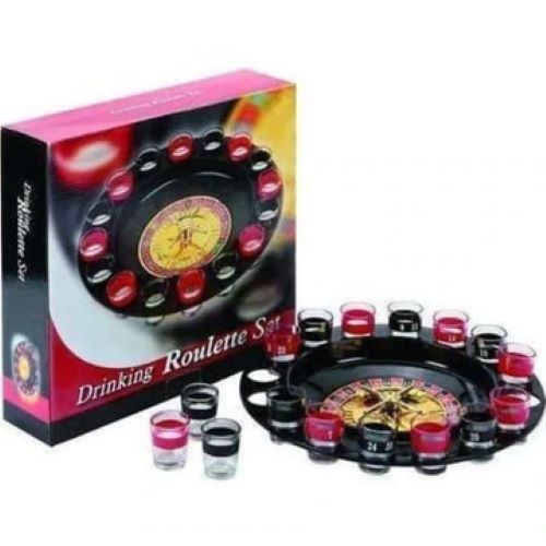 Drinking Roulette Game Set ドリンキング ルーレット ゲーム セット 16個 ショットグラス ルーレットボール パーティー 業務用 ボードゲーム お酒 飲み会 アメリカ ラスベガス カジノ ボードゲーム バー テキーラ