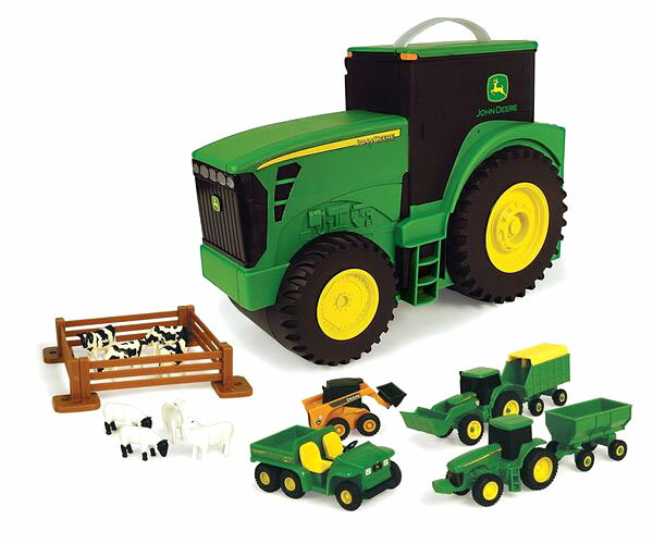 John Deere Carry Case Value Set 1:64 scale 18 piece ジョンディアー キャリーケース バリューセット アメリカ トラクター ジオラマ ミニカー アメリカン ギフト プレゼント クリスマス