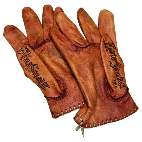 MotoStuka Shanks Gloves Bloody モトストゥーカ シャンクス グローブ ブラッド レザー 革 手袋 アメリカ アメリカン バイク ハーレー ハンドメイド 手作業 レッド 赤 Red ブラッディ