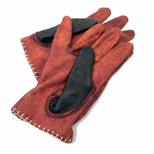 MotoStuka Shanks Gloves Blackheart モトストゥーカ シャンクス グローブ ブラックハート レザー 革 手袋 アメリカ アメリカン バイク ハーレー ハンドメイド 手作業 レッド 赤 Red ブラック Black 黒