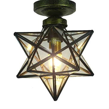 MMLIGHT Star Ceiling Light スターライト 電気 インテリア ガラス 照明器具 天井照明 吊り下げ アメリカ 星形 リビング カフェ 店舗