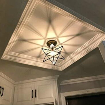 MMLIGHT Star Ceiling Light スターライト 電気 インテリア ガラス 照明器具 天井照明 吊り下げ アメリカ 星形 リビング カフェ 店舗