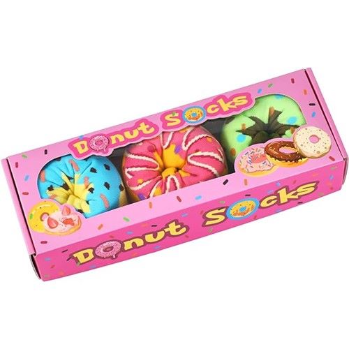 Donut Socks Box 3 Pack Green pink Blue ɡʥå 롼 å  3å ɡʥ ...