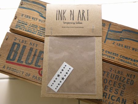 InknArt Tattoo Design Sticker タトゥーデザイン ステッカー スターライン シール...
