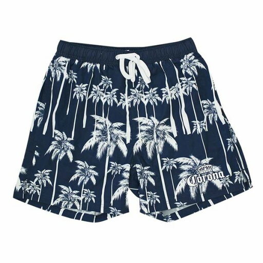 MEN'S CORONA BEER NAVY BLUE PALMS BOARD SHORTS コロナ 海パン ボードショーツ ショーパン サーフィン スケボー アメリカ CA 西海岸 カリフォルニア アメリカ アメリカン