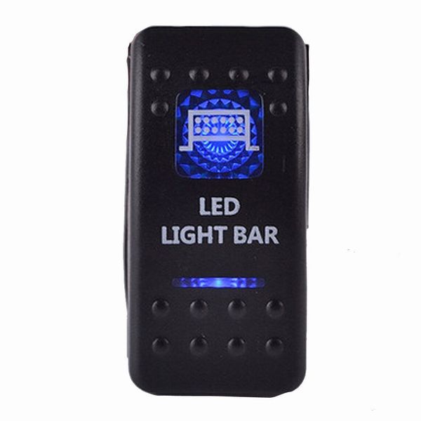LED Bar Light Toggle Switch Blue　LEDライトバーロッカースイッチON-OFF LEDライト20A 12V 5ピン カラー青 アメリカ アメ車 バギー