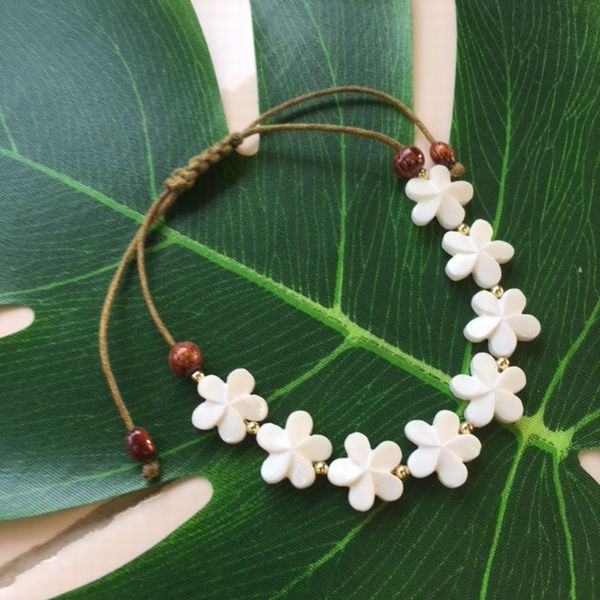 KOA&BONE PLUMERIA BRACELET (B789)コア＆ボーン プルメリア ブレスレット ロコガール サーフ サーファー フラダンス アロハ 生産国 ハワイアンジュエリー 骨 コアウッド ブレスレット HAWAIIAN JEWELRY