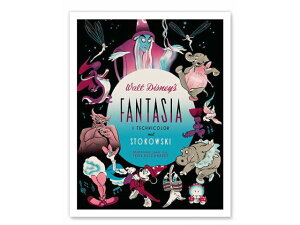Vintage Worldwide Poster Walt Disney's Fantasia ビンテージ エアライン 映画 世界の広告 ポスター 復刻版 ファンタシア ウォルト ミッキーマウス ディズニー アメリカ レトロ アートプリント【クロネコゆうパケット】