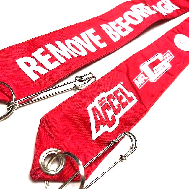 REMOVE BEFORE FLIGH キーホルダー アメリカ アメ車 レース ナスカー ドラッグレース 飛行機 忘れ防止 ACCEL MR GASKETCO QUICKTIME HAYS LAEWOOE 【ネコポス】