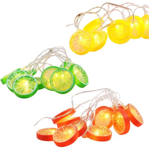 Lemon Lime Orange String Lights LED 10球 レモン ライム オレンジ ストリングライト イルミネーション ライト 電飾 業務用 ガーデン ガーデニング 庭 パーティ 農家 アメリカ ガーデンライト 果物 くだもの フルーツ 電池式