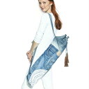 Recycle Denim Yoga Mat Bag リサイクル デニム ヨガマット バック リサイクルデニムから生まれたヨガマットバッグです。 SIZE：袋長さ約76cm×底の直径約14cm 素材：コットン100％ アメリカ輸入商品です。 リサイクルデニムを使用しております。 素材になったデニムの生地によって色合い・細部デザインが異なりますので、ご了承ください。 タッセル、レース、内側の生地は同じです。 ヨガマットは付属していません。 【ショルダーバック】【ヨガマットバッグ】【ヨガマット】【ヨガマットケース】【デニム】【リサイクル】