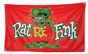 RAT FINK ラットフィンク バナー フラッグ RNV4 壁掛け アメ車 エドロス ratfink アメリカ USA オフィシャル商品 タペストリー