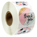 Thank you STICKER1 サンキュー ステッカーロール 500ラベル アメリカ ありがとう ギフトラッピング シール プレゼント 業務用 販促品