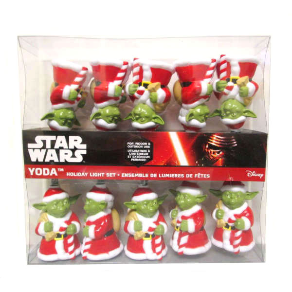 STAR WARS HOLIDAY LIGHT SET YODA 10球 ヨーダのサンタバージョン クリスマス イルミネーション 電飾 starwars スターウォーズグッズ ヨーダ ストリングライト ガーデンライト ガーランドライト モチーフ［並行輸入品］のサムネイル