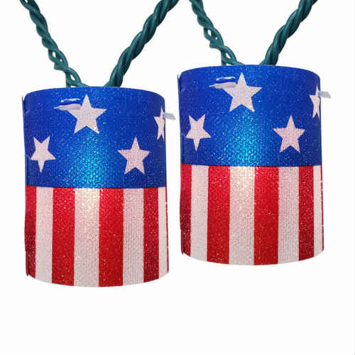 American Flag Tube Light Set 10球 （アメリカン フラッグ チューブ ストリングライト 10球） お庭パーティー、お部屋の飾りにムード満点。 ステキにパーティー会場アレンジを。 サイズ（本体） 全長　約3.5m 本体　長さ約6cm　直径約5cm 10球です。 ご家庭用の100Vコンセントでお使い頂けます。 アメリカ輸入品です。 パッケージに若干のダメージがある場合があります。 製品の特性上、擦れ、剥げ、ずれ、接着不良等がある場合がございます。 【電飾】【ツリー】【パーティライト】【ライト】【クリスマス】【アメリカン】【飾り】【クリスマスツリー】【Christmas tree Lights】【イルミネーション】【星条旗】【フラッグ】【ストリングライト】　