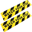 楽天STAB BLUE ENTERPRISEWatch Your Step Warning Sticker 足元注意 滑止加工 工場 店舗 雑貨 シール セキュリティー　サイン　看板　警告　安全　確認　現場　作業　滑り止め