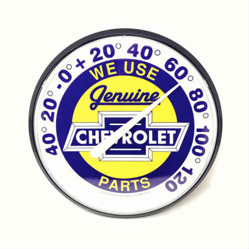 Genuine Chevrolet Parts Wall Thermometer シボレー Chevy シェビー サーモメーター 温度計 アメ車 アメリカン ブラック 店舗