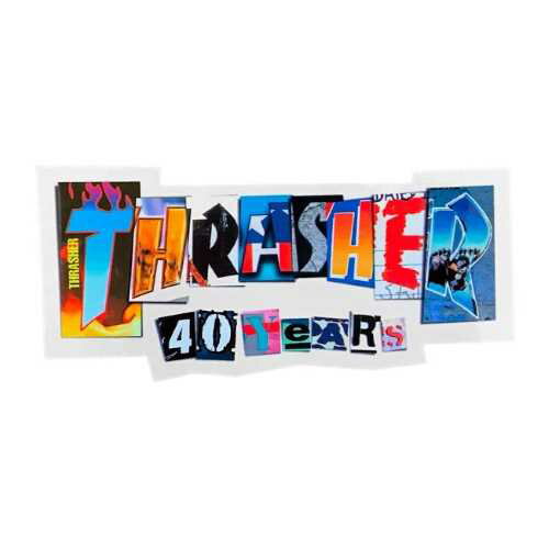 THRASHER 40 Years Sticker å㡼 40ǯ ƥå ˥С꡼ Anniversary ꥫ ꥫ  ޥ MAG Magazine SKATEBOARD ȥܡ ܡ  ڥͥݥۡ¹͢ʡ