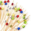 Multicolor Skulls Bamboo Picks 100本入り スカル バンブー ピック 骸骨 ドクロ アメリカ メキシカン メキシコ パーティー イベント 果物 くだもの フルーツ ピック 業務用 竹串 フードピック マルチカラー アソート フィンガーフード オードブル つまようじ 【ネコポス】