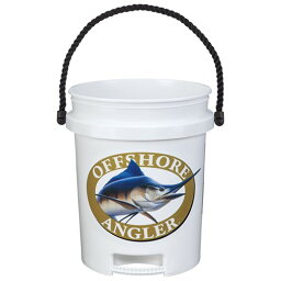 Offshore Angler Logo 5-Gallon Plastic Bucket with Rope Handle オフショア アングラー ロゴ 5ガロン プラスチック バケツ ロープハンドル アウトドア 釣り バス釣り アメリカ