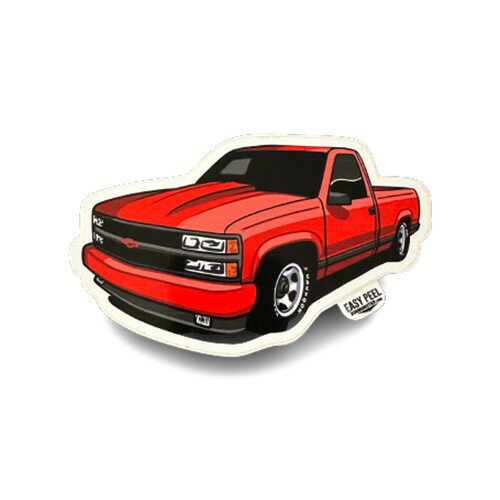 OBS Chevy Truck Sticker Red シェビー トラック ステッカー レッド アメ車 アメリカ Chevrolet シール デカール Decal シボレー OBS 【ネコポス】