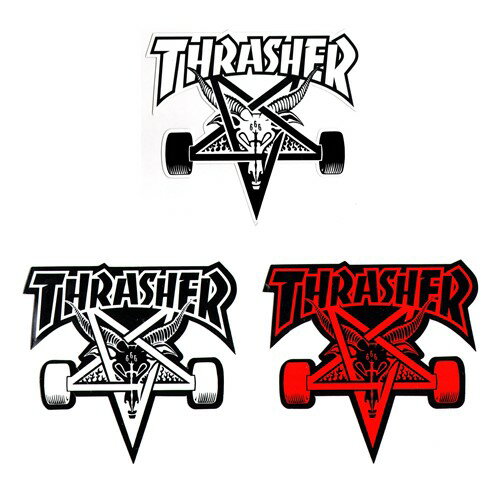 THRASHER STICKER スラッシャー ステッカー アメリカ アメリカン シール マガジン MAG Magazine SKATEBOARD スケートボード スケボー ..