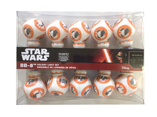 STAR WARS HOLIDAY LIGHT SET BB8 10球 スターウォーズ ホリデー ライトセット クリスマス イルミネーション 電飾 starwars スターウォーズグッズ ストリングライト ガーデンライト ガーランドライト アメリカ モチーフ オーナメントライト