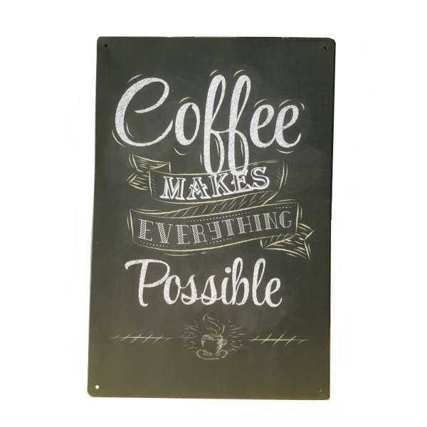 COFFEE 黒板風 ブリキ看板 アメリカ USA看板 アメリカ看板 アメリカン カフェ コーヒー ガレージ 【ネコポス】