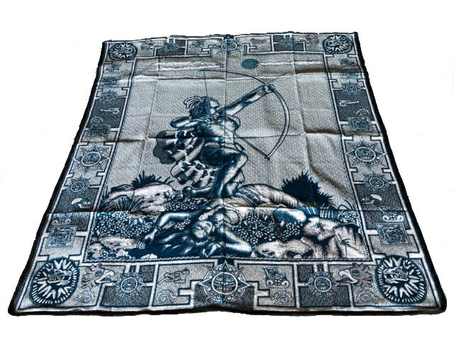 Mayan Indian Scene Blanket マヤ インディアン シーン ブランケット（大） ネイティブ ラグ マット Zarape Blanket ブランケット サラペ テーブルクロス Mexican Maria メヒコ チカーノ ローライダー