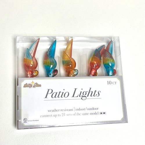 Parrot Party String Lights 10球 オウム パーティー ライト イルミネーション 電飾 パーティ アメリカ ストリングライト ガーデンライト ガーランドライト アメリカン モチーフ 鳥 Bird