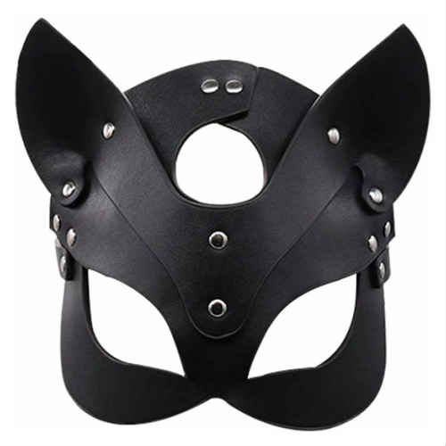 Venetian Masquerade Mask Woman Leather Studded Cat Eye Mask レザー キャット アイマスク ハロウィン 猫 スタッズ 仮装 パーティー 仮面舞踏会 マルディグラマスク