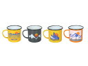 Ozark Trail 4-Pack 16oz Enameled Carbon Steel Mugs 4個セット オザークトレイル 16オンス エナメル カーボ...