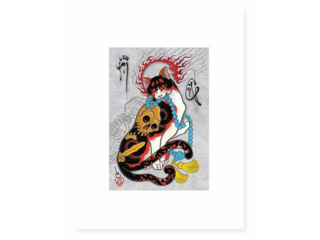 MONMON CATS Skeleton Neko Mata Print 󥭥å  ȥѥͥ ݥ ɳݤ  ǭ ...