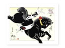 MONMON CATS Horse Print モンモンキャット 絵 アートパネル ポスター 壁掛け 絵画 猫 刺青 イレズミ tattoo タトゥー ねこ ネコ アメリカ カリフォルニア